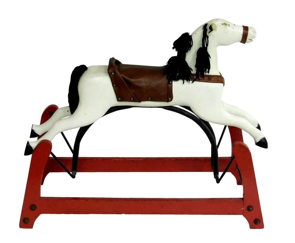 Appraisal: Late th early th C child's rocking horse painted wood