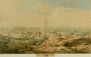 Appraisal: th c Watercolor View Nashville from Ft Negley Nashville Panorama