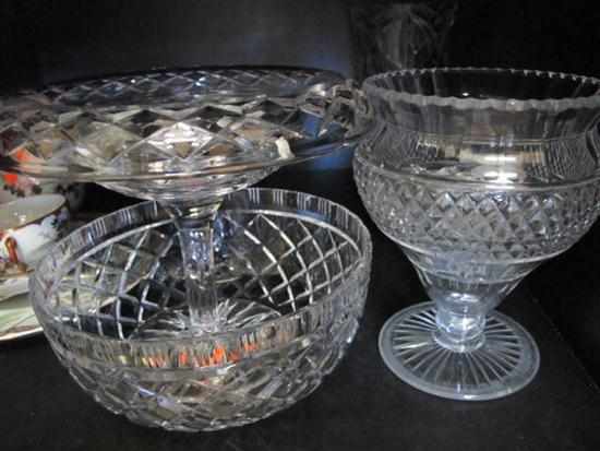 Appraisal: STUART CRYSTAL COMPORT AND OTHER CUT CRYSTAL BOWL