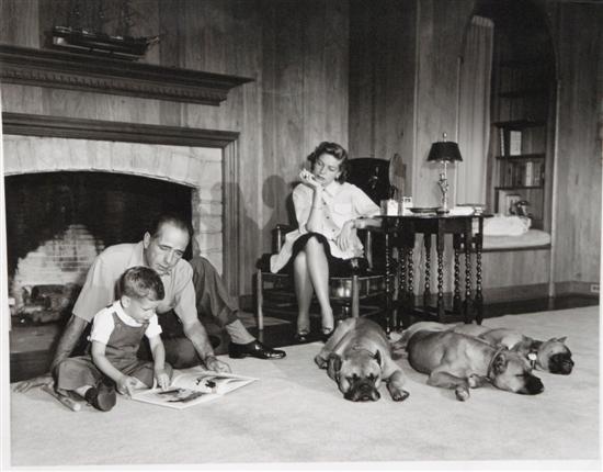 Appraisal: SID AVERY PHOTOGRAPH OF BOGART AND FAMILY Black and white