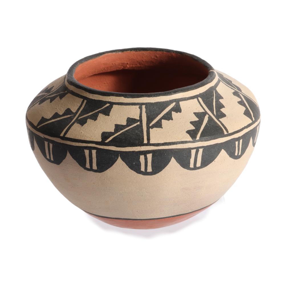 Appraisal: SEFERINA ORTIZ - COCHITI PUEBLO INDIAN BLACK AND WHITE POTTERY