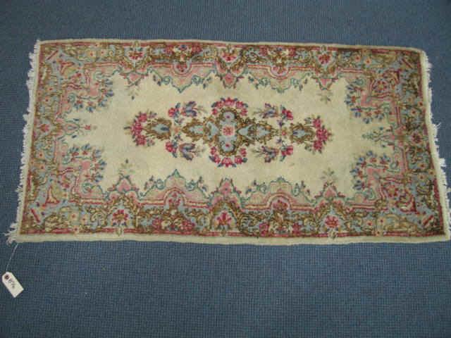 Appraisal: Kerman Persian Handmade Rug light color floral on ivory field