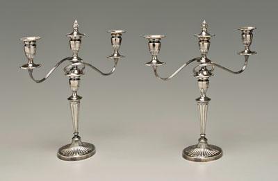 Appraisal: Pair silver plated candelabra Adam style marks for Ellis-Baker Silver