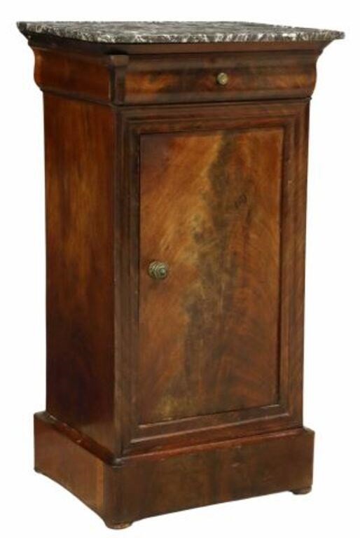 Appraisal: French Louis Philippe period mahogany bedside cabinet th c having