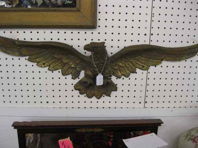 Appraisal: American Eagle Wall Plaques are brass iron largest is ''