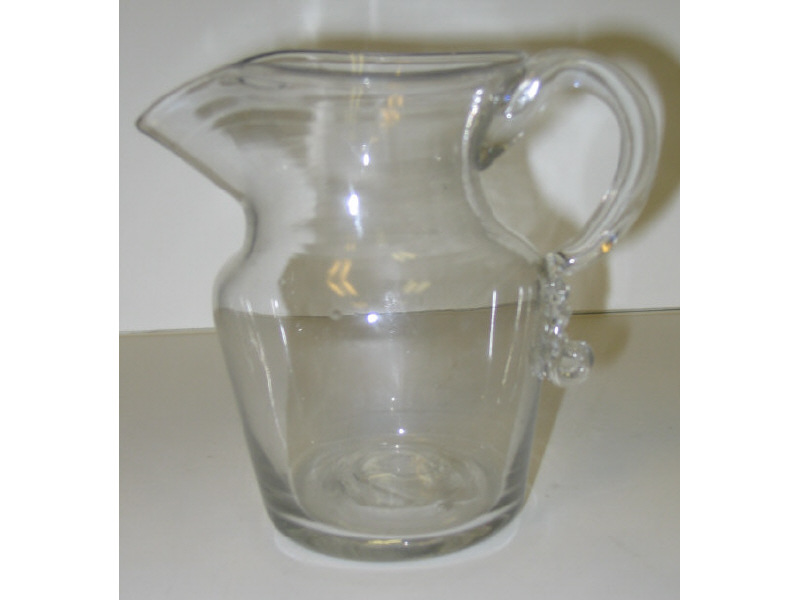 Appraisal: AMERICAN FREEBLOWN GLASS CREAMER Possibly Pittsburg Pennsylvania circa - colorless