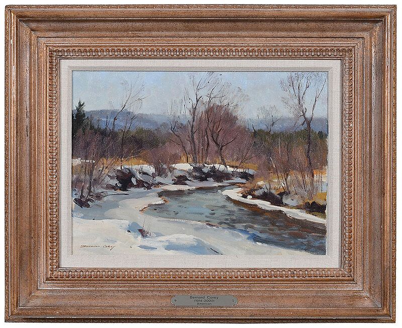 Appraisal: Bernard Corey Massachusetts - Winter Scene signed lower left Bernard