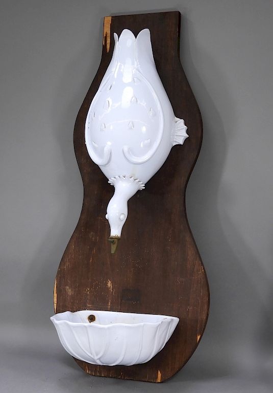 Appraisal: C Italian Blanc de Chine Figural Duck Lavabo Italy Late