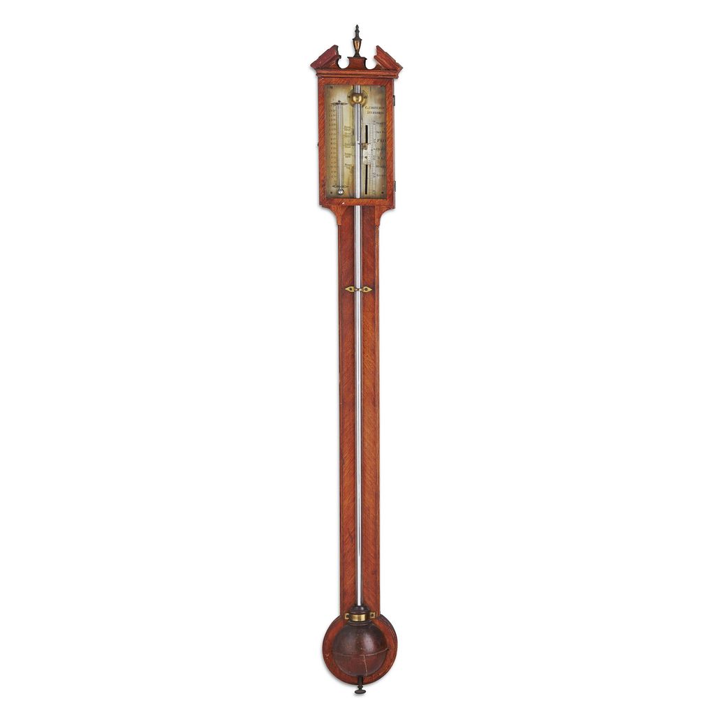 Appraisal: SCOTTISH OAK STICK BAROMETER SIGNED C CROTCHIE INVERNESS TH CENTURY