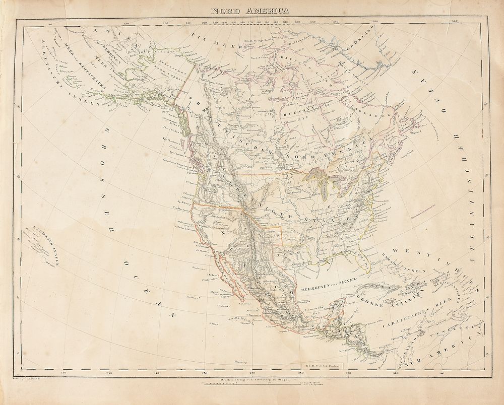 Appraisal: A REPUBLIC OF TEXAS MAP Nord America CARL FLEMMING GLOGAU