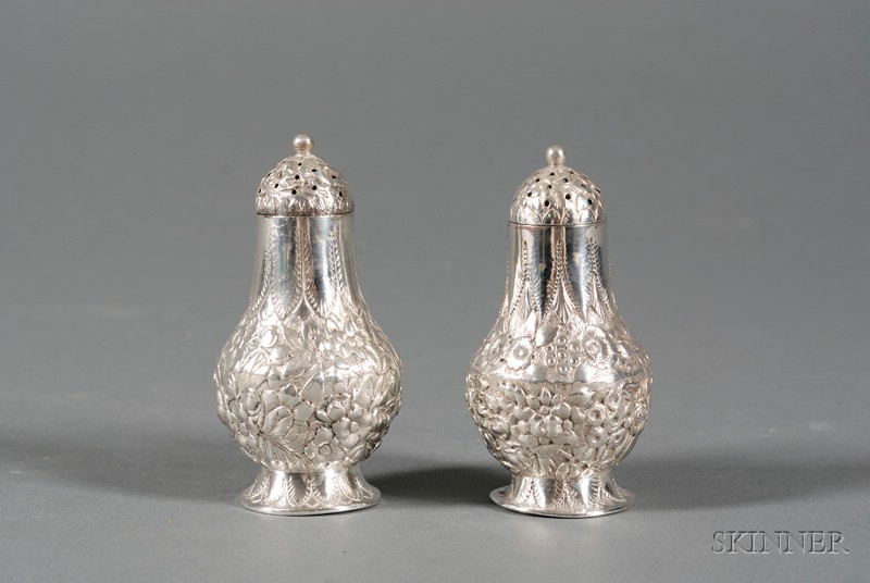 Appraisal: Pair of Tiffany Co Sterling Salt and Pepper Shakers -