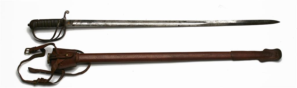 Appraisal: BRITISH ROYAL ARTILLERY OFFICER'S SWORD CIRCA with three bar swept