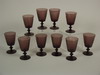 Appraisal: STEMWARE - Lot of ten th C fine amethyst blown