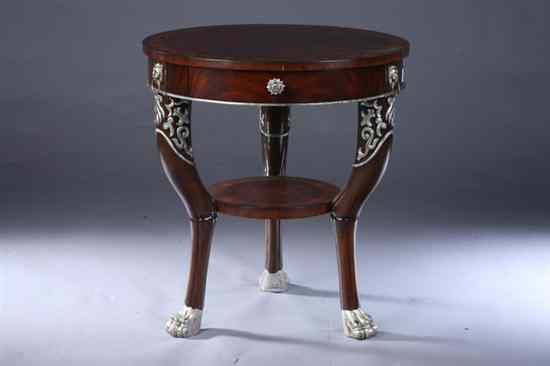 Appraisal: GEORGE II STYLE MAHOGANY END TABLE By Maitland-Smith stamped on