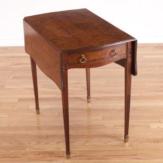 Appraisal: George III style inlaid pembroke table George III style inlaid