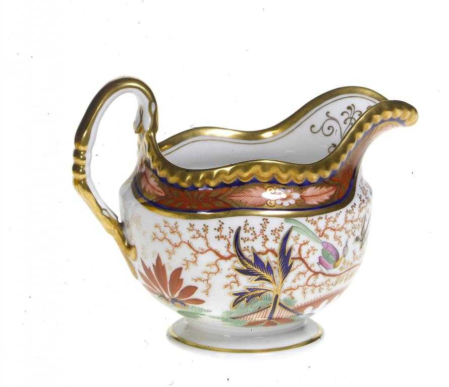 Appraisal: A BARR FLIGHT BARR CREAM JUG brilliantly enamelled with a