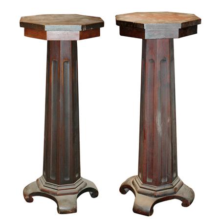 Appraisal: Pair of Mahogany Pedestals Estimate nbsp nbsp nbsp - nbsp