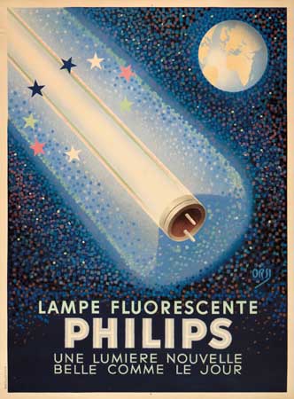 Appraisal: ORSI - LAMPE FLOURESCENTE PHILIPS x inches x cm Bedos