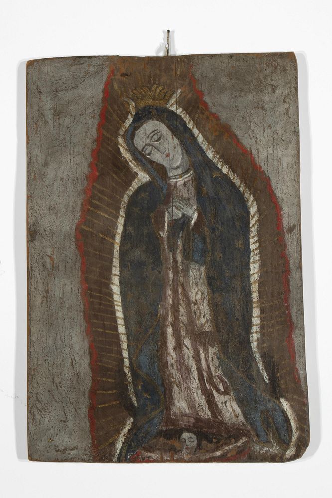 Appraisal: th Century Novice Retablo of Nuestra Se ora de Guadalupe