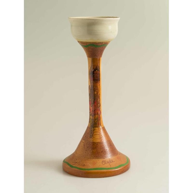 Appraisal: Clyde Huyck b Mixed Media Goblet Mixed media sculpture Goblet