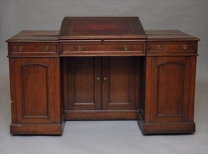 Appraisal: Victorian Mahogany Pedestal Desk