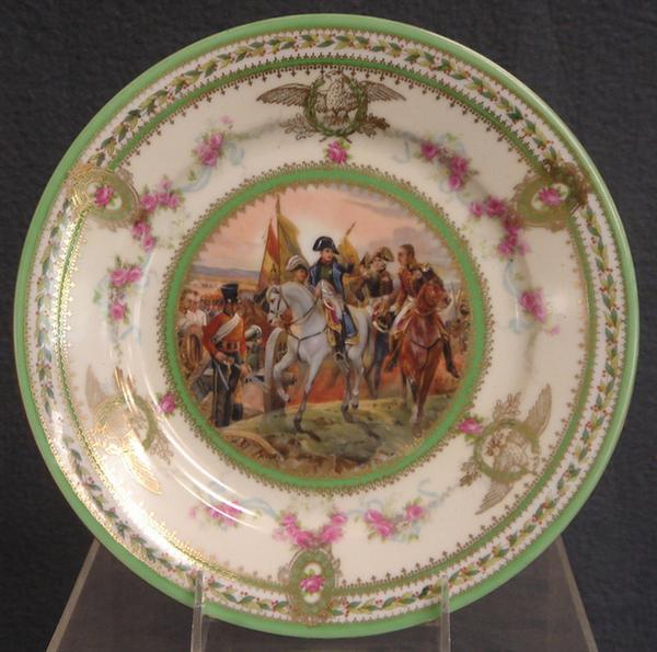 Appraisal: Napoleonic porcelain plate with heightened transfer decoration of Napoleon leading