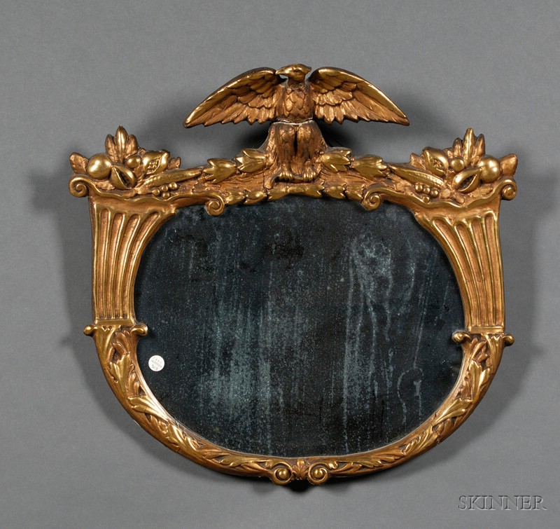 Appraisal: Louis XVI Style Giltwood Mirror late th early th century