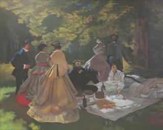 Appraisal: FRENCH SCHOOL th century Picnic on the Grass Style of