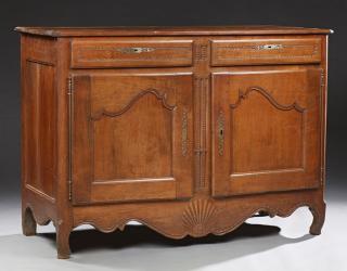 Appraisal: French Louis XIV Style Carved Cherry Sideboard French Louis XIV