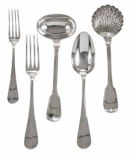 Appraisal: Five Pieces Continental Flatware late th early th century three