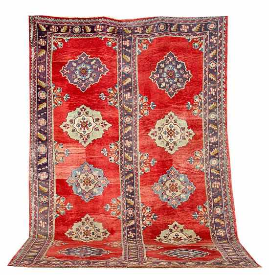 Appraisal: Semi-Antique Turkish Oushak carpet circa ' '' x ' Back