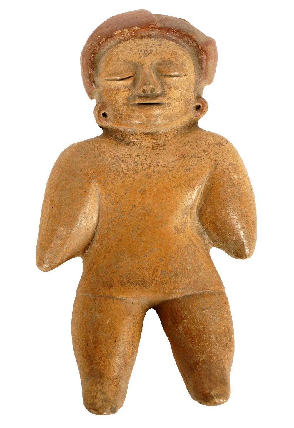 Appraisal: PRE-COLUMBIAN STYLE CHORRERA FIGUREterracotta Coastal Ecuador circa - BC inches