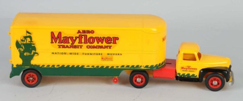 Appraisal: Plastic Mayflower Tractor Trailer Toy Description American Nice decals throughout