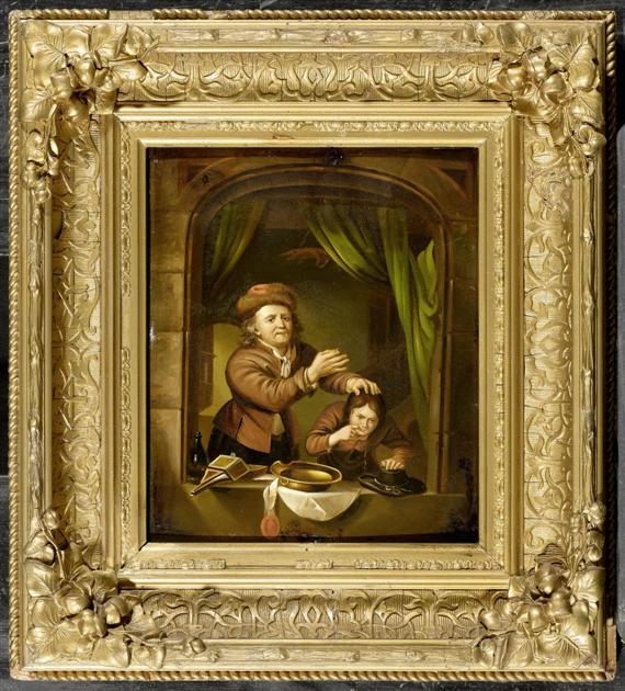 Appraisal: TENIERS DAVID FOLLOWER OF Antwerp - Brussels The dentist Oil