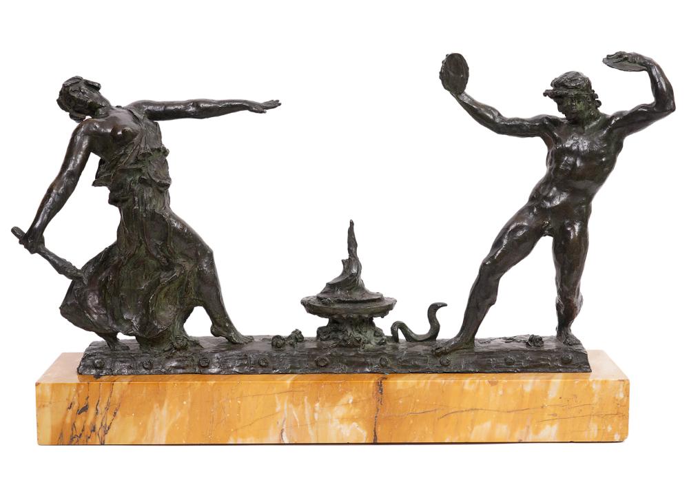 Appraisal: BENNETEAU-DESGROIS BRONZE 'PAVLOVA MORDKIN'Anna Pavlova and Mikhail Mordkin' bronze statue