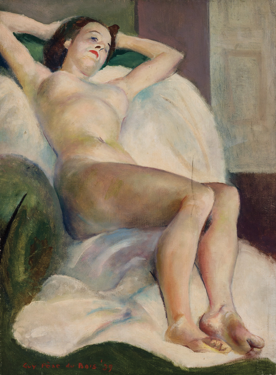 Appraisal: GUY PENE DU BOIS American - Reclining Nude oil on