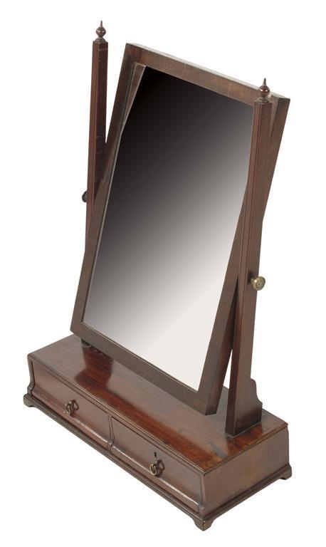 Appraisal: A mahogany toilet mirror