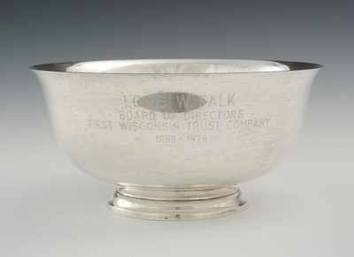 Appraisal: A Sterling Silver Bowl by S Kirk Son Engraved with