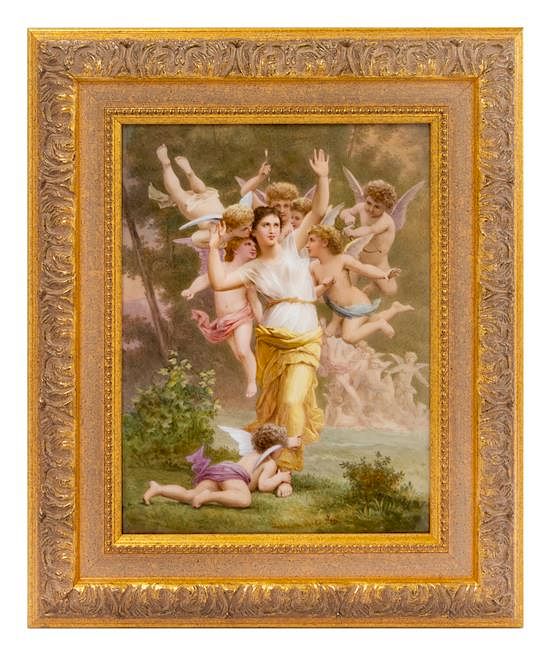 Appraisal: An Austrian Porcelain Plaque Height of porcelain x width inches