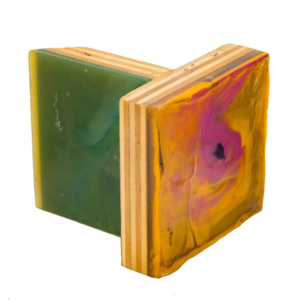 Appraisal: Sam Gilliam Hittin' Blue mixed media American b Yellow mixed