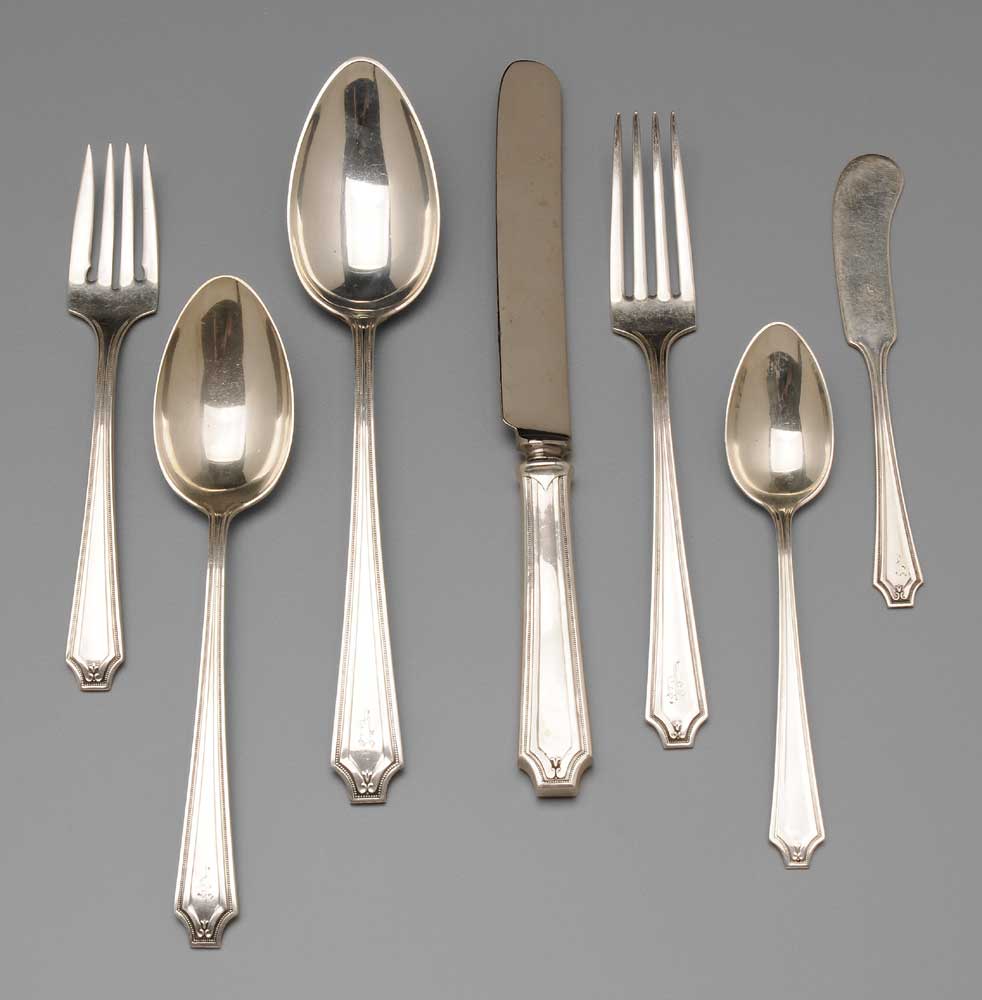 Appraisal: Gorham King Albert Sterling Flatware American th century pieces marks