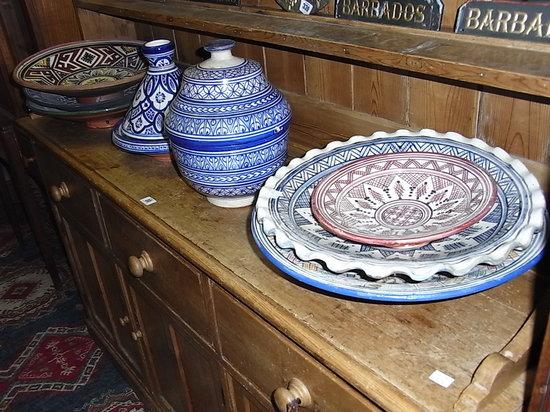 Appraisal: ELEVEN PIECES OF MOROCCAN POTTERY