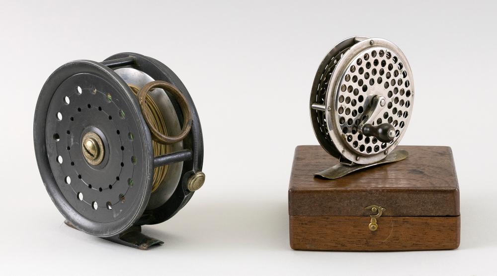 Appraisal: TWO FLY REELS TH TH CENTURY DIAMETERS AND TWO FLY