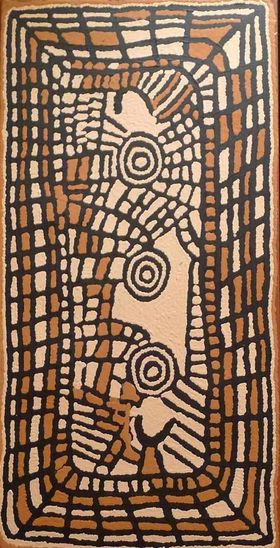 Appraisal: TOPSY NAPALTJARRI ROCKHOLE SITE OF WIRRULNGA ACRYLIC x cm PAPUNYA