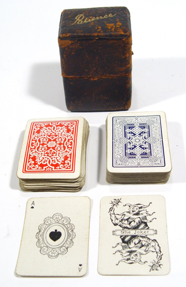 Appraisal: Victorian Patience card game in original leather box