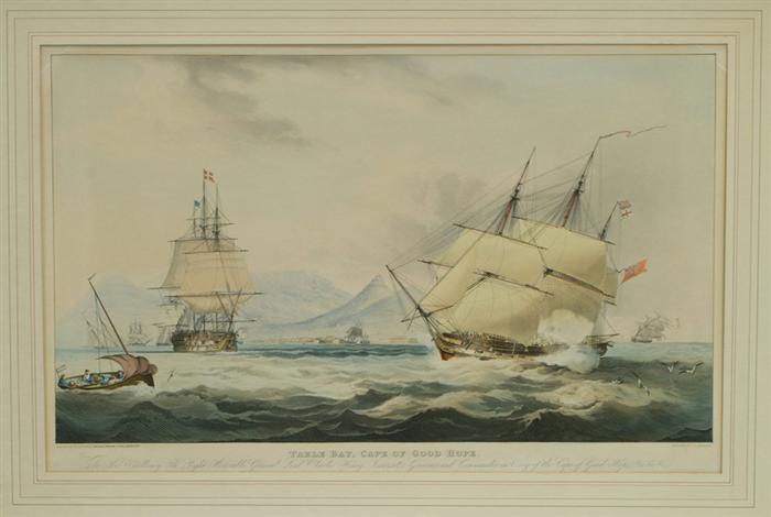 Appraisal: Hand-colored engraving Table Bay Cape of Good Hope painted by