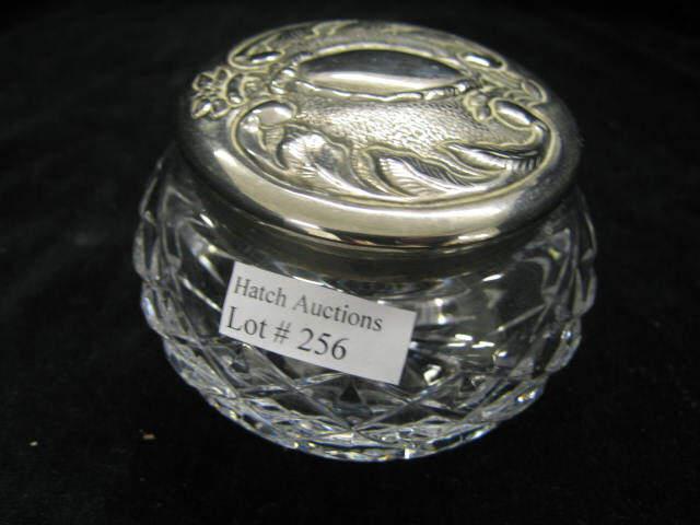 Appraisal: Waterford Cut Crystal Dresser Box silverplate top