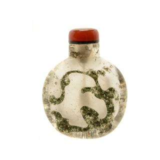 Appraisal: A Moss Agate Snuff Bottle th Century cm A Moss