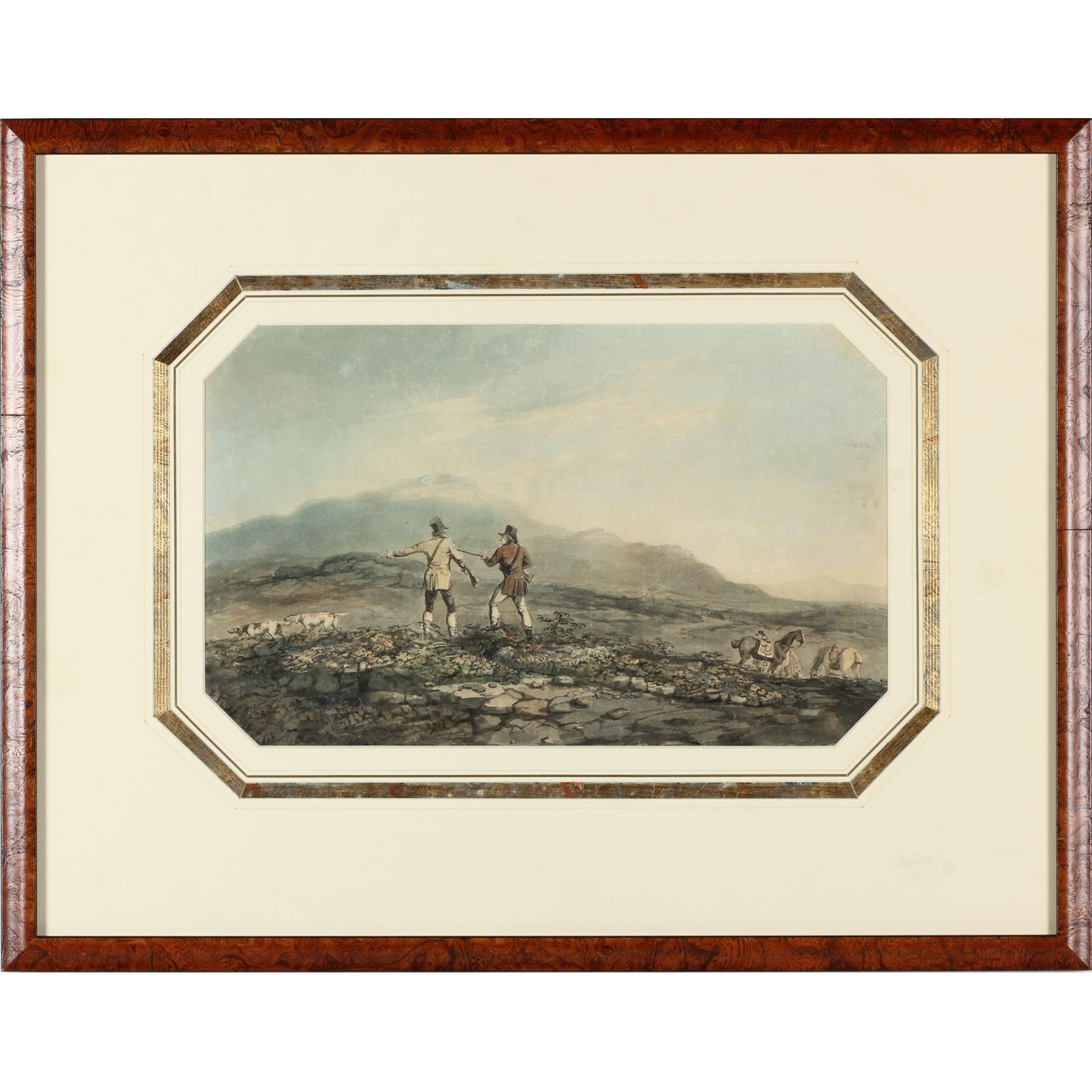 Appraisal: att Samuel Howitt Eng - Skeeting on the Moors circa