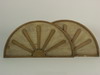 Appraisal: ARCHITECTURAL ELEMENTS - Pair of painted pine demi-lune architectural elements